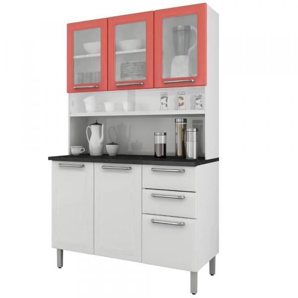Cozinha Compacta Regina 6 Portas I3VG2-120 Branco/Salmão 2V - Itatiaia - Itatiaia