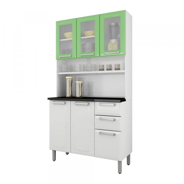 Cozinha Compacta Regina 6 Portas I3VG2-105 Branco/Verde 2V - Itatiaia - Itatiaia