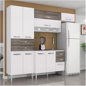 Cozinha Compacta Renata 7 Portas 2 Gavetas Aramóveis - Branco