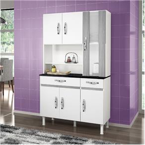Cozinha Compacta Sampaio CHF - Branco / Gris