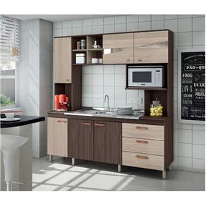 Cozinha Compacta Serena 6 Portas - BEGE CLARO