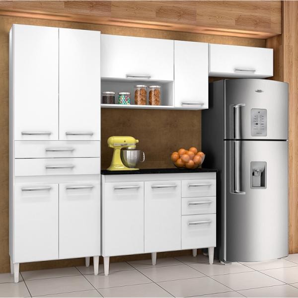 Cozinha Compacta Támara Branco - CHF Móveis - Chf Moveis