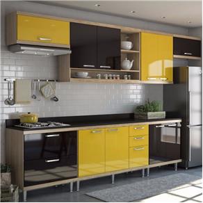 Cozinha Completa 8 Peças Sicília S1T Multimóveis Argila - Amarelo