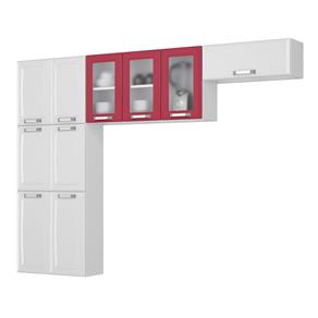 Cozinha Completa Luce 10 Portas Aço COZ 5 3V - Itatiaia - Vermelho