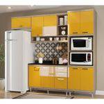 Cozinha Completa Sicília Argila Amarelo Lacca 4 Módulos Multimóveis