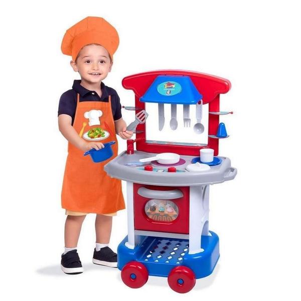 Cozinha Infantil Play Time Acessórios Cotiplás - Vermelho - Cotiplas