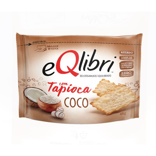 Cracker com Tapioca Sabor Coco 45g - Unitario