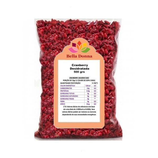 Cranberry Fruta Seca Desidratada 500 Grs Importada - Bella Donna