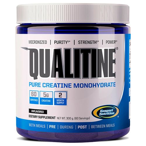 Tudo sobre 'Creatina Micronizada e Monohidratada QUALITINE 300g Sem Sabor - Gaspari Nutrition'