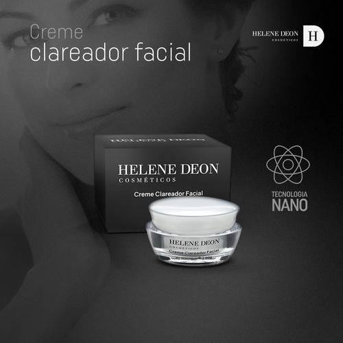Tudo sobre 'Creme Clareador de Pele para o Rosto Manchas e Melasmas Facial (by Nanotech ) 50g – Helene Deon'