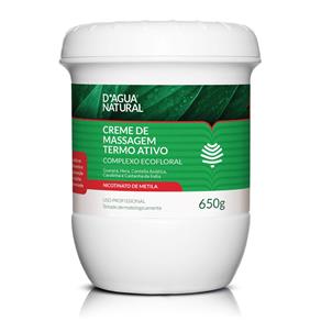 Creme de Massagem Termo Ativo Complexo Ecofloral C/ Nicotinato de Metila - D´Agua Natural