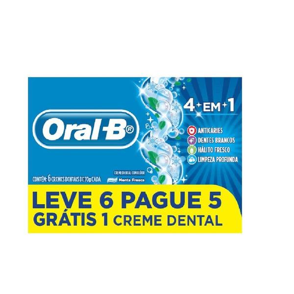 Creme Dental 4 em 1 Oral-B 70g C/ 6 Un - Oral B