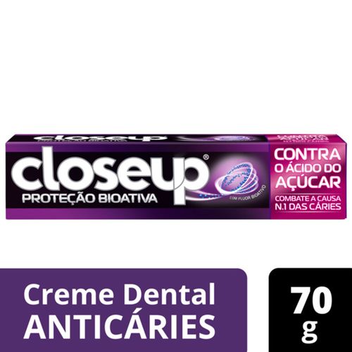 Creme Dental Closeup Proteção Bioativa Contra o Ácido do Açúcar 70g CD CLOSE UP PROT BIOATIVA 70G MENTA REFRESC