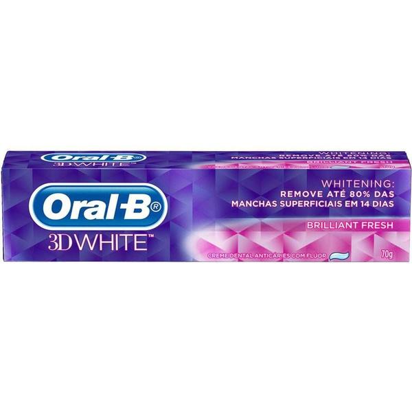 Creme Dental 3D White Brilliant Fresh 70g 1 UN Oral-B - Oral B