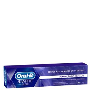 Creme Dental 3D White Luxe Proteção do Esmalte Oral-B - Creme Dental - 70g