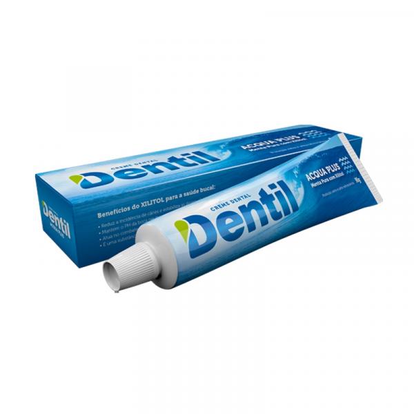 Tudo sobre 'Creme Dental Dentil Sem Fluor com Xilitol Acqua Plus 90g'