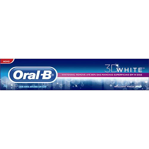 Creme Dental 3DWhite Brilliant Fresh 70g - ORAL-B