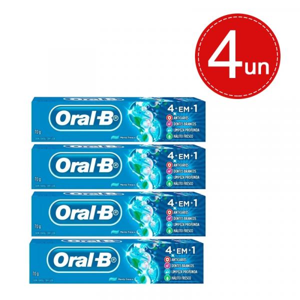 Creme Dental Oral B 4 em 1 70g - Leve 4 Pague 3 - Oral -b