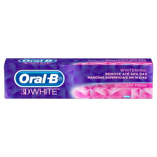 Tudo sobre 'Creme Dental Oral B 3D White 70g'
