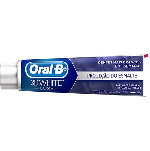 Tudo sobre 'Creme Dental Oral-B 3D White Luxe Proteção do Esmalte - 70g'