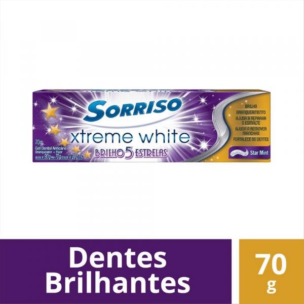 Creme Dental Sorriso Xtreme White Brilho 5 Estrelas 70g