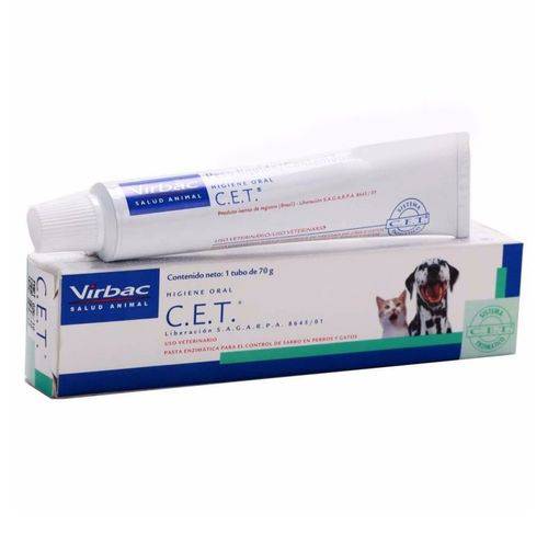 Creme Dental Virbac Pasta Enzimática C.e.t 70g para Cães e Gatos