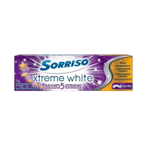 Creme Dental Xtreme White Brilho 5 Estrelas 70g 12 Unidades - Sorriso