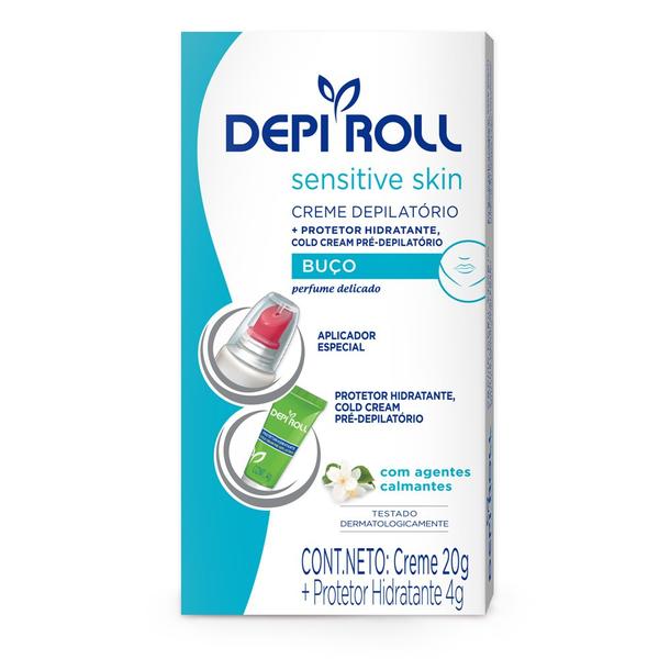 Creme Depilatório para Buço Depi Roll Sensitive Skin 20g