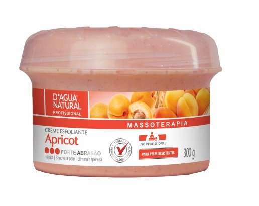 Creme Esfoliante Forte Abrasão Apricot 300g D'água Natural - Dágua Natural