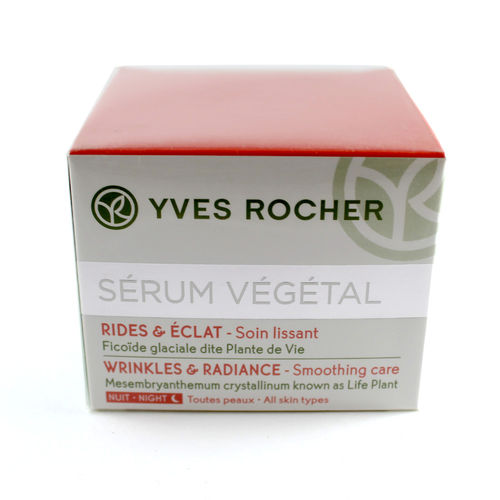 Tudo sobre 'Creme Facial Yves Rocher Serum Vegetal Rugas e Luminosidade Noturno 50ml'