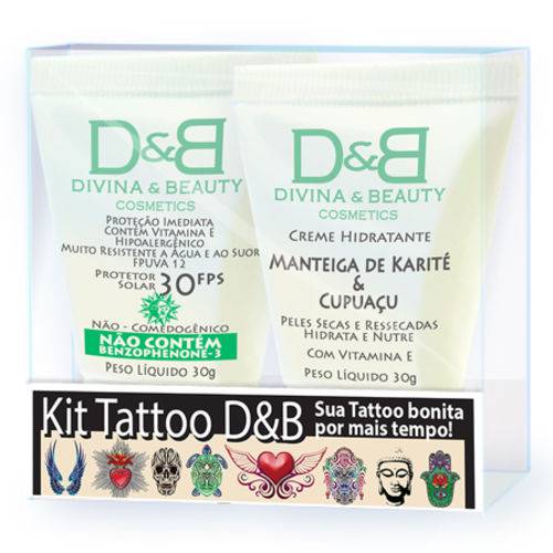Tudo sobre 'Creme Hidratante Tatuagem Cupuaçu e Protetor Solar FPS30 Divina&Beauty Tattoo'