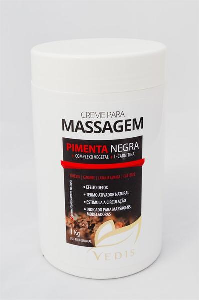 Creme para Massagem Pimenta Negra 1kg - Vedis