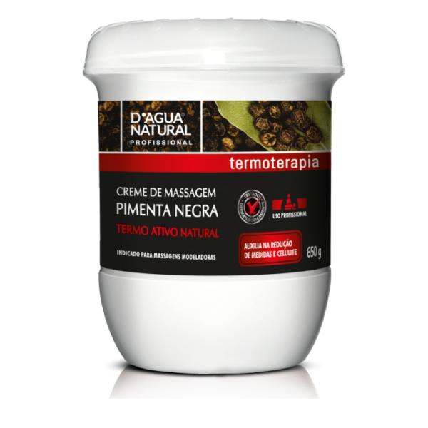 Creme Pimenta Negra 650g - D Agua Natural