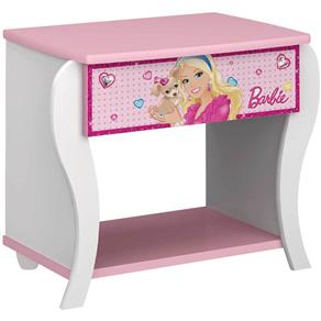 Criado Barbie Star 5A MDF/MDP - Pura Magia - Branco/Rosa