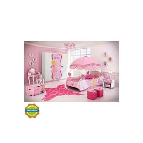 Guarda-Roupa Barbie Premium Branco e Pink Outlet Pura Magia