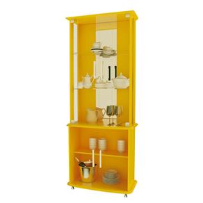 Cristaleira JB 4070 com Portas de Vidro - Amarelo