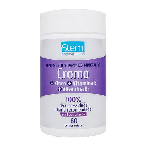 Cromo com Vitaminas E, B6 e Zinco - 60 Comprimidos