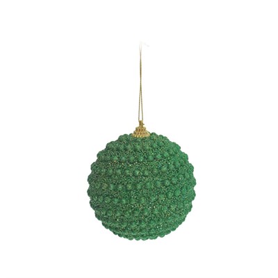 Cromus Natal - Bola Crunch Verde 8 Cm (Bolas) - 1 Jogo com 6 Peças