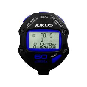 Cronômetro Digital Kikos CR60 60 Voltas Preto e Azul com Display LCD