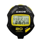 Cronometro kikos 20 voltas cr20 preto e amarelo com temporizador de contagem duplo