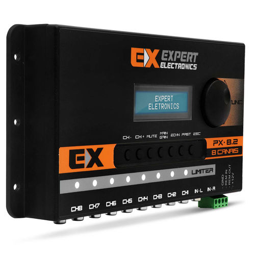 Crossover Expert Eletronics PX-8.2 8 Canais Equalizador Processador de Áudio Digital 