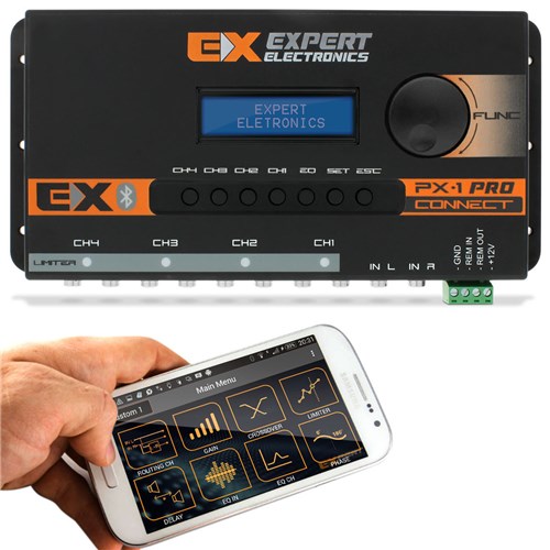 Crossover Expert Px1 Connect 4 Canais Processador de Áudio Digital Equalizador Bluetooth