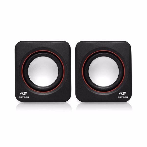 C3Tech - Caixa de Som Speaker 2.0 3W Preta SP-301BK (OH)