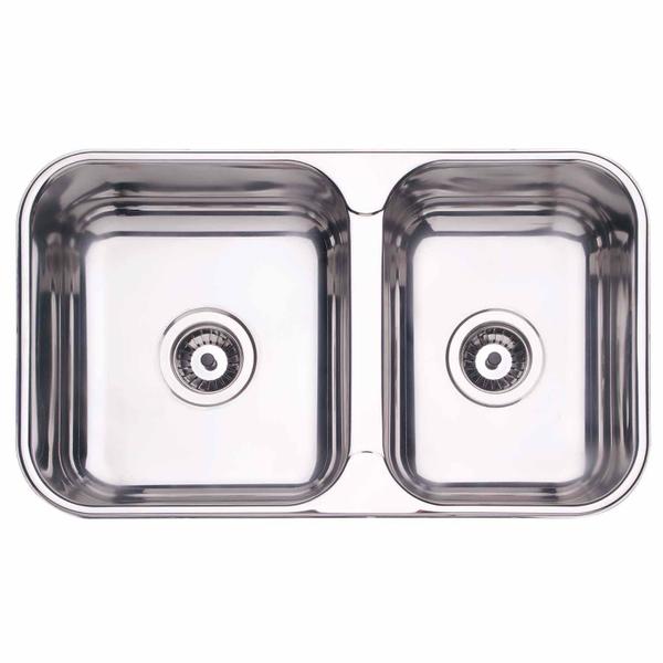 Cuba Dupla de Embutir para Cozinha Tramontina Retangular Plus 2c 34-28 Bs Inox