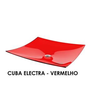 Cuba para Banheiro Electra 38x33x7 Vermelho Vtec