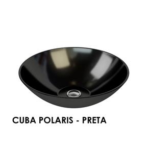 Cuba para Banheiro Polaris 32x9,5 Preta Vtec