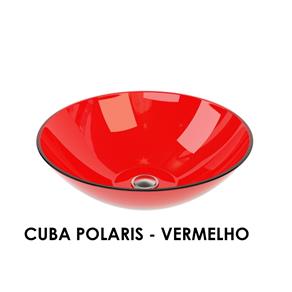 Cuba para Banheiro Polaris 32x9,5 Vermelha Vtec