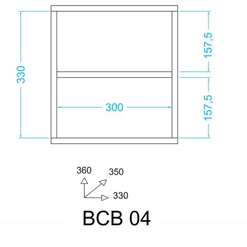 Cubo Decorativo BCB com 1 Prateleira Decape - BRV