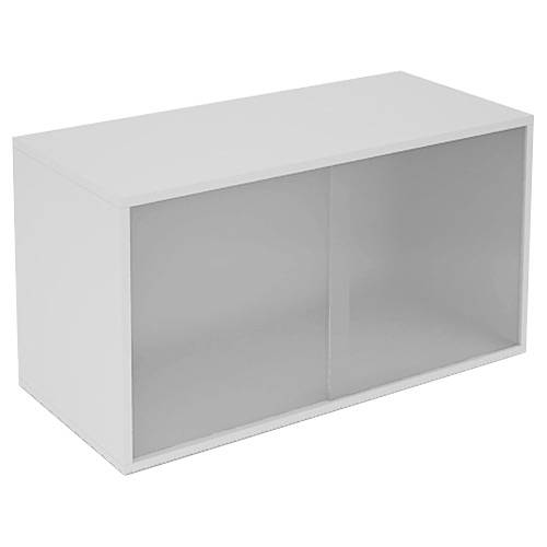 Tudo sobre 'Cubo Decorativo Duplo BCB com 2 Portas de Vidro Branco - BRV'