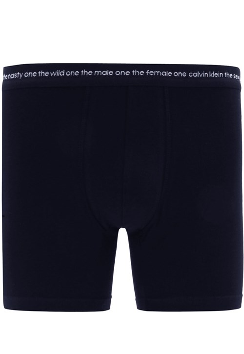 Cueca Calvin Klein Underwear Boxer Lettering Azul-marinho